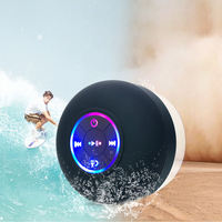 Altavoz Inalámbrico LED BTS07 Más Vendido, Altavoz Portátil Impermeable con Ventosa, Mini Altavoz para Ducha