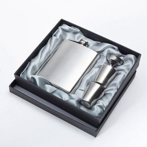 Ensemble de flacons à whisky en cuir épaissi avec verre à shot et entonnoir, coffret cadeau de flacons à liqueur en acier inoxydable - Product Image 5