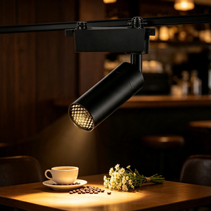 Design élégant 3 °   Spots contemporains à angle étroit <span class=keywords><strong>pour</strong></span> plafonds hauts, CRI élevé, <span class=keywords><strong>luminaire</strong></span> sur <span class=keywords><strong>rail</strong></span> unique <span class=keywords><strong>pour</strong></span> vitrine - Product Image 1