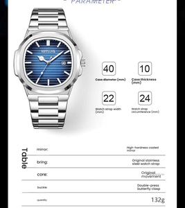 Orologio di Lusso da <span class=keywords><strong>Uomo</strong></span> Nuovo Modello Fashion al Quarzo, da Polso Impermeabile e Luminoso con Datario per Attività Sportive - Product Image 6
