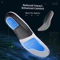 Nouvelles semelles de course en TPU avec soutien rigide de la voûte plantaire, inserts de chaussures absorbant les chocs avec coussinets Poron, respirantes, pour le sport