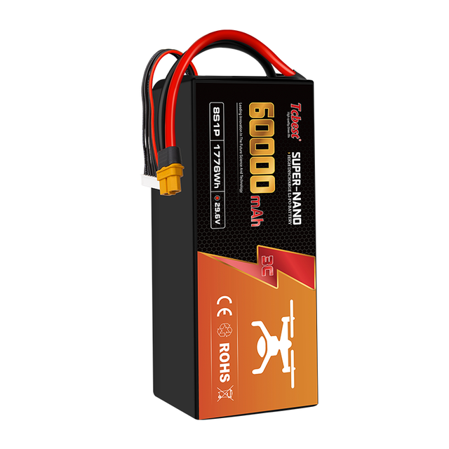 Factory Direct Sales Rechargeable High Quality 60000mAh 8S1P/29.6V 80C Lipo Battery Drone Battery