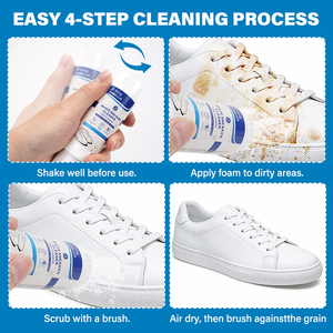 Nettoyant mousse pour chaussures à parfum de camélia pour baskets blanches Nettoyage en profondeur Élimination des taches Utilisation quotidienne Nettoyage des chaussures de <span class=keywords><strong>sport</strong></span> Mousse nettoyante - Product Image 5