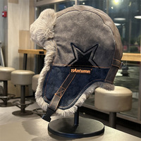 Venta al por mayor de invierno de lujo al aire libre de moda Unisex a prueba de viento grueso polar térmico común Retro Ushanka orejeras felpa trampero sombrero