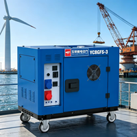 Générateur diesel silencieux portable 8KW pour la maison, démarrage électrique 9KW max, groupe électrogène diesel avec AVR, grand réservoir 25L, 230V 400V 50Hz
