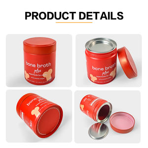 JYB CMYK impreso grado alimenticio hermético de metal recipiente redondo de lata para polvo/té Suelto - Product Image 4