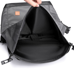 High-End Men's Casual <b>Backpack</b> Large-Capacity Oxford <b>Roll</b>-<b>Top</b> 5cm Expansion <b>Waterproof</b> Polyester Lining for Business College - Product Image 3