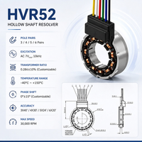 Capteur Resolver HVR52 à arbre creux avec connecteur de sortie, 3, 4, 5 ou 6 paires, AC 7Vrms 10kHz, décodage d'angle