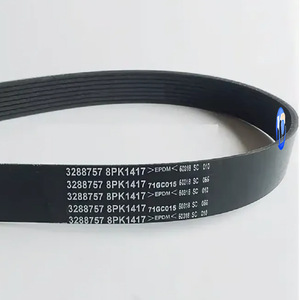 สายพานพัดลมเครื่องยนต์คัมมินส์ 3288757 8PK1417 สำหรับรถบรรทุกตงเฟิง 6BT5.9 อะไหล่ทดแทน - Product Image 3