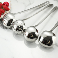 Ensemble de louche et d'écumoire en acier inoxydable de qualité supérieure, martelé, ustensiles de service de cuisine suspendus pour la maison, le restaurant, le buffet