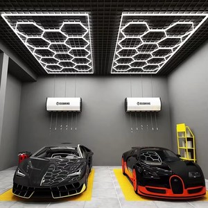 DIY Deformable Linear Hexagonal LED <strong>Light</strong> 8Feet X16Feet Hanging <strong>Hex</strong> Detailing Garage Gym Modular Ceiling Cold White IP65 - Product Image 2