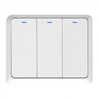 Interrupteur intelligent WiFi Andeli à bouton-poussoir, norme européenne 10A 600W, verre trempé, compatible avec Tuya Alexa Google Home