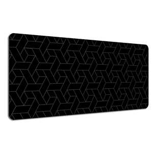 Alfombrilla de Ratón Extendida Geométrica Minimalista - Alfombrilla de Escritorio Negra Antideslizante e Impermeable para Oficina y Juegos 90x40x0.4cm - Product Image 1
