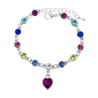 Bracelets en alliage en gros pour femmes, bijoux, chaînes avec breloque cœur, fabrication de bijoux DIY