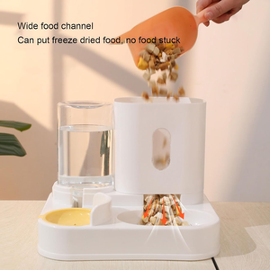 친환경 2 in 1 자동 애완동물 그릇 견고한 디자인 플라스틱 물 분수대 개와 고양이 사료용 - Product Image 5