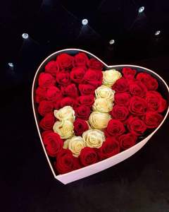 Bulk Supply Floral Heart-Shaped Cardboard Boxes with <b>Window</b> Embossed and Matt Laminated Flower Packaging Boxes - Product Image 4