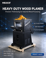 Mesin Planer Kayu Dua Sisi dengan Kecepatan Pengumpanan yang Dapat Disesuaikan 200/300/400MM, Cocok untuk Pabrik Furnitur