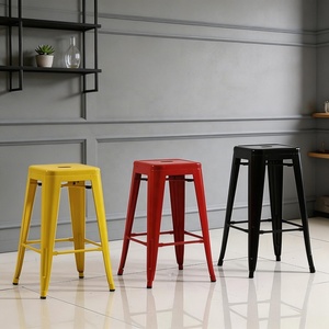 Sedia in Ferro Moderna per Esterni, Giardino, Campeggio, Bar Mobile, Impilabile, Arredamento per Sala da Pranzo, Ristorante, <span class=keywords><strong>Cucina</strong></span> e Hotel - Product Image 1