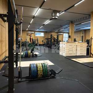 <span class=keywords><strong>Tapis</strong></span> <span class=keywords><strong>de</strong></span> <span class=keywords><strong>sol</strong></span> <span class=keywords><strong>de</strong></span> salle <span class=keywords><strong>de</strong></span> sport durables à haute densité <span class=keywords><strong>de</strong></span> 40 mm, dalles <span class=keywords><strong>de</strong></span> caoutchouc commerciales à emboîtement, <span class=keywords><strong>musculation</strong></span>, conditionnement physique, fabriqués en SBR EPDM - Product Image 5