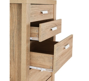 Meuble de rangement classique d'intérieur de luxe en panneaux de particules, <span class=keywords><strong>commode</strong></span> haute à <span class=keywords><strong>6</strong></span> <span class=keywords><strong>tiroirs</strong></span> en bois pour chambre à coucher - Product Image 4