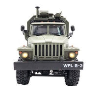 Voiture télécommandée WPL B-36 Ural Command 2.4G à six roues motrices, jouet d'escalade RC pour opérateurs experts, échelle 1:16, 20m