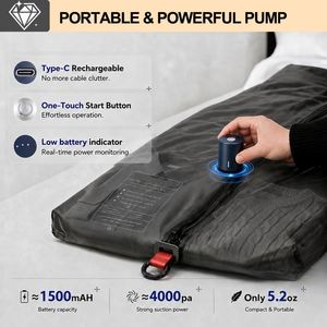 Sacs sous vide portables sans fil, pliables et étanches, pour valises de cabine et voyages – Rangement robuste pour gagner de la place - Product Image 6