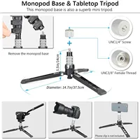 Monopié KA7 para Cámara Profesional DSLR, Cabezal Fluido para Panorama de 360°, Mini Trípode Flexible para Teléfono Móvil, Soporte de Aluminio Ligero B957