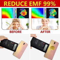 Autocollant anti-radiation personnalisé Quantum Shield 5G, puce térahertz, autocollant anti-radiation doré 24K pour téléphone
