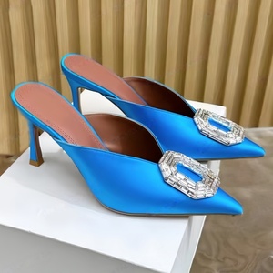 Sandales à talons hauts pour femmes de luxe, de qualité supérieure, sandales d'été avec embellissements en cristal - Product Image 1