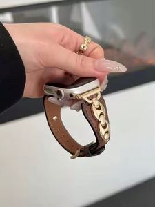 สายนาฬิกาหนังสุดหรู สายรัดข้อมืออัจฉริยะสำหรับ Apple Watch ขนาด 42 44 45 49 มม. - Product Image 6