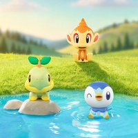 Vente en gros de figurines de collection d'anime Funism Pokemoned Little Adventure Series First Partners Blind Box, boîte cadeau