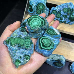 Spécimen de Chrysocolle Malachite en Anneaux Concentriques Botryoïdaux, Cristal de Guérison pour la Décoration Intérieure, <span class=keywords><strong>Collection</strong></span> Minérale, Vente en Gros - Product Image 3