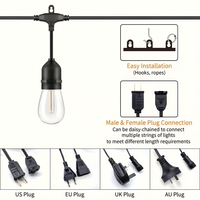 Guirlandes lumineuses LED S14 haute tension imperméables pour intérieur et extérieur, décorations de Noël pour la cour, le jardin et l'hôtel