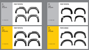 Garde-boue de voiture de haute qualité, ABS, pour hilux vigo revo dmax np300 F150 Nissan Frontier pat' Ford attache - Product Image 5