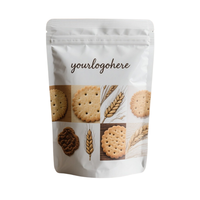 Sacs à biscuits personnalisés de qualité alimentaire, résistants à l'humidité, avec fermeture à glissière, pour l'emballage de biscuits, de collations et de cadeaux