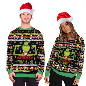 Vente en gros sur mesure <span class=keywords><strong>Pull</strong></span> <span class=keywords><strong>de</strong></span> Noël pour hommes en tricot Motif familial <span class=keywords><strong>Pull</strong></span> Jacquard du Nouvel An <span class=keywords><strong>Pull</strong></span> Grinchs <span class=keywords><strong>de</strong></span> Noël moche - Product Image 3