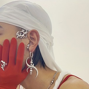 Nouvelles boucles d'oreilles pendantes géométriques irrégulières et exagérées, style hip-hop, pour accessoires féminins - Product Image 2