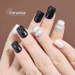 Boîte d'emballage pour <span class=keywords><strong>faux</strong></span> ongles personnalisés de haute qualité <span class=keywords><strong>faux</strong></span> ongles carrés courts réutilisables pointes de <span class=keywords><strong>faux</strong></span> ongles en <span class=keywords><strong>marbre</strong></span> noir mat couverture complète - Product Image 2