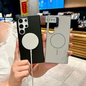 Compatible avec l'étui de téléphone Samsung S25, grand trou, sensation de peau, cuir synthétique magnétique, S24 antichoc, S23 coque de protection - Product Image 3