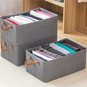 Caixa de armazenamento de roupas dobrável gaveta catiônica grande capacidade guarda-roupa doméstico jeans portátil caixa de armazenamento oxford - Product Image 4