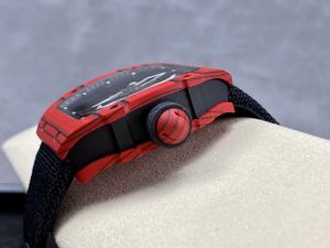 Reloj Mecánico Luminoso a Prueba de Agua de Súper Calidad, Movimiento Tourbillon de Fábrica BBR, RM27-03 NTPT, Esqueleto de Carbono Rojo - Product Image 4