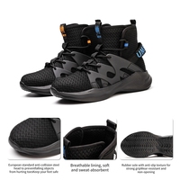 Bottes de sécurité légères et confortables Sport Fashion Work Bottes de sécurité à bout en acier Lumières de marque Chaussures de sécurité pour hommes