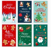 Cartes de vœux de Noël élégantes en papier artistique, avec messages écrits à la main, en stock, cartes cadeaux en gros pour les cadeaux de Noël
