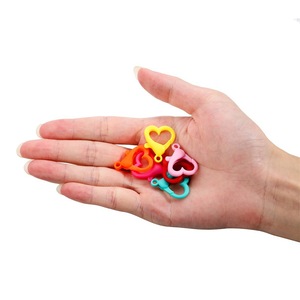 Colorful Plastic Heart Lobster Clasp 27mm Hook For Bag Accessories Sweet Style DIY Keychain Phone Strap <b>Spring</b> <b>Clip</b> - Product Image 3