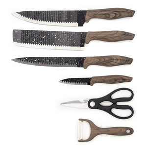 Ensemble <span class=keywords><strong>de</strong></span> 6 couteaux <span class=keywords><strong>de</strong></span> cuisine populaires en gros avec manche en PP et coffret cadeau, comprenant un éplucheur, des ciseaux et un <span class=keywords><strong>couteau</strong></span> <span class=keywords><strong>de</strong></span> chef pour la cuisine - Product Image 5