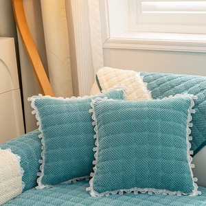 <b>Sofa</b> Cushions Full Set Thickened Flannel Non Slip Winter Plush <b>Cover</b> 190-230cm Solid Color Pad Type Machine Washable - Product Image 3