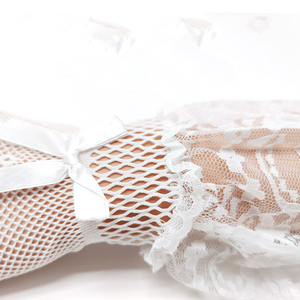 HZS-23013 femmes noir <span class=keywords><strong>blanc</strong></span> été conduite mode dentelle gants doigt complet filles mariée maille résille gants - Product Image 2