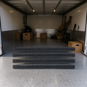 Kit de 4 rails de fixation E Track de 7,7 pieds avec sangles à cliquet pour le contrôle du chargement en garage et sur remorque - Product Image 2