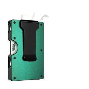 Commercio all'ingrosso portafoglio minimalista per gli uomini fermasoldi in alluminio metallo portafoglio accessori da viaggio <span class=keywords><strong>porta</strong></span> <span class=keywords><strong>carte</strong></span> di credito con cinturino in contanti - Product Image 1