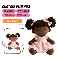 Vente en gros d'usine, poupées en peluche personnalisées OEM, poupées africaines pour filles, poupées en peluche douces pour enfants